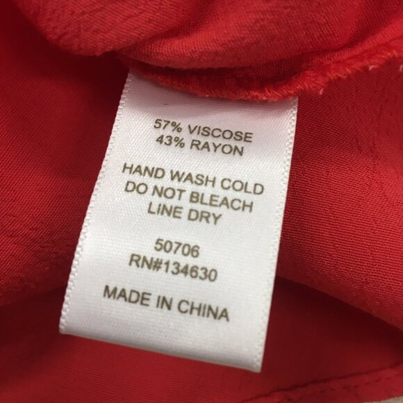 Anthropologie Dress Size Small Red Boho Western Sunday in Brooklyn Tiered Ruffle - Picture 8 of 8